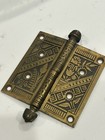Antique Original Victorian Cast Brass Door Hinge 4 X 4