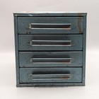Vintage Industrial Metal 4 Drawer Cabinet Small Parts Organizer Storage Tabletop
