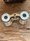 Vintage Mother Of Pearl Brass Opera Glasses Binoculars Le Prince Paris Case