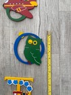Vintage Colorful Wooden Alphabet Letters Wall Decor Classroom Baby Room Country