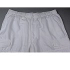 Roundtree   Yorke Casuals Mens White Linen Cotton Cargo Shorts Size 44w Relaxed