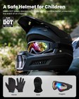 Ilm Youth Dirt Bike Helmet Set   dot Approved Goggles Gloves Mask Black S   xl
