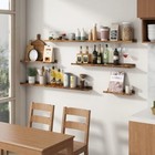 Picture Ledge Shelf  Small Floating Shelves Set Of 8  16 16    Set Of 8 Brown