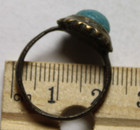 Rare Original Ancient Roman Byzantine Bronze Ring Artifact With Glass Paste