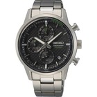 Seiko Men s Watch Quartz Chronograph Black Dial Titanium Bracelet W  Date Ssb389