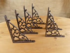 6 Antique Style Shelf Brace Wall Bracket Cast Iron Brackets Vine Garden Shed