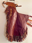 Custom Western Leather Fringed Cowboy Chinks Usa-size 34-44-new