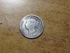 1874-h Canada 5 Cent Coin  crosset  Victoria - Canadian  925 Silver Five Cent R2