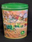 Lot Of Eight  8  John Deere Tins  Bank  Playing Cards  Collectible Medallions
