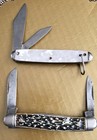 2 Pocketknife Lot texas Mother Of Pearl By Ideal   Imperial Sepentine Jack Knife