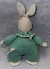 Vtg Eden Bunny Rabbit Plush Stuffed Animal Terry Cloth Mint Green Lovey 9   