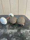 Antique Porcelain Door Knob   Vintage Bronze Brass Knobs