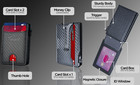 Slim Carbon Fiber Bifold Wallet     Rfid Blocking  Money Clip  Stylish   Secure