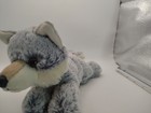 Aurora Grey Wolf Cub Plush Soft Realistic Stuffed Animal 8  Floppy Beanbag Toy