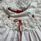 Vtg Bryan 18 Months Girl Toddler Baby Floral Dress Red White W Lace Read More