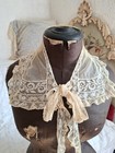 Antique 1920 s Tulle Lace Collar  Valenciennes Filet Lace Collar