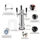 Best 3 Tap Beer Tower Stainless Steel Flange Self-closing Tower Kegerator Keg