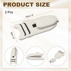 2 Pack Sunglass Holder For Car Visor Magnetic Leather Glasses Holder beige