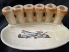 Vintage Czecg Ashtray Ceramic Cigarette Holder 