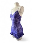 Vintage Victorias Secret Lace Mini Cami Dress Medium Y2k Purple Fairy Ruffle Hem