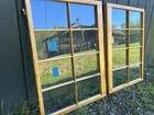 2-39 X 28  Vintage Window Bottom Sashes Old 8 Pane Frame  1959  Arts   Craft