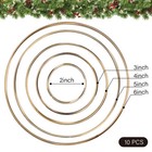 Dream Catcher Rings  10pcs Wreath Macrame Rings Gold Metal Floral Hoops For M   
