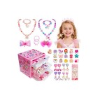 Jewelry Set For Girls - Toddler Rings  Clip-on Earrings  Necklace   Bracelet Gif