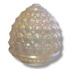 Vtg Acorn Clear Bubble Glass Beehive Light Fixture Shade Globe 3 1 4  Lamp