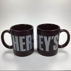 Lot Of 2 Hershey s Brown Silver Coffee Mug Ceramic Chocolate Galerie Cocoa Cup