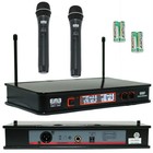 Vocal Karaoke Wireless Microphone System Dual Handheld 2 X Cordless  Mic 6-8 Hrs