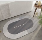 Super Water Absorbent Bath Mat Non-slip Quick Drying Bathroom Shower Rug  oval
