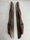 Antique Union Hardware Co Donoghue Racing Ice Skates Wood Base Steel Blades Vtg