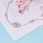 Ankle Bracelets For Women sterling Silver Heart Foot Anklet Large Bracelet chris