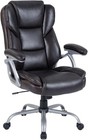 Executive Office Chair  Leather Ergonomic Computer Desk Chair W rocking Funct   