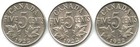 Lot Of 3 1922 Far S Canada 5 Cents