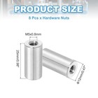 8pcs 304 Stainless Steel M5x0 8mm Round Coupling Nuts  0 47x0 98  odxh 