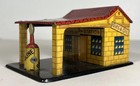 Vintage Distler Jdn German Penny Toy Tin Gas   Oil Station Garage