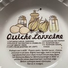 Vintage Ceramic Quiche Lorraine Pie Plate Baking Dish With Recipe  