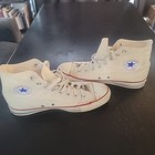 Rare Vintage Chuck Taylor Converse Mens All Star Hi Cream Sz 8 Made In Usa