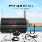 Pyle 800w Marine 4 Channel Ipod mp3 Power Amp volume Remote Control Plmrmp3b
