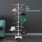 7 Tiers Hat   Cap Display Retail Hat Cap Rack Rotating Spinner Metal Stand Floor