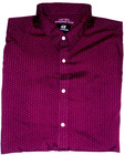 H m Men s Large maroon  Slim Fit  Button-down long Sleeve Dress Shirt