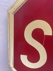 Vintage 1950   s Heavy Steel Stop Sign 24   x24    Old Road Traffic Street Paint Gas 