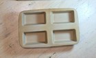 Pampered Chef Mini Loaf Pan Stoneware 4-slot  1418   Original Box Seasoned