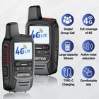 Walkie Talkies Fast Radio Unlimited Range Nationwide 4g Long Distance Black 
