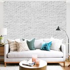 10x10 Ft Brick Wall Backdrop White Photo Fabric Podcast Photography Prop