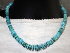 Arizona Castle Dome Turquoise Sterling Silver Navajo Pearls 18  Necklace 46g