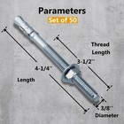 50 Pcs 3 8 X 4-1 4 Inch Zinc-plated Wedge Anchor Industrial Cement Concrete