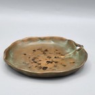 Antique Art Nouveau Bronze Water Lily Leaf Dish Tray