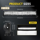 Curved 22 32 42 52 Inch Led Offroad Light Bar Driving Suv Atv Boat Truck Vehicle